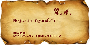 Mojszin Agenór névjegykártya